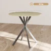 Eettafel, ronde keukentafel voor 2 personen in industriële stijl met stalen poten, eetkamertafel voor eetkamer, keuken, eiken Ø80 x 75 cm 4