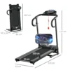 Elektrisch opvouwbare loopband 500w 0,8 10km/u met lcd display & mobiele telefoonhouder in zwart 123x62x117cm voor thuis 4