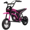 Elektrische motorfiets kinderen elektrische motorfiets met 24v 350w motor, 8 16 kmh snelheidsmodus, 12 inch luchtbanden, elektrische motorfiets met muziek koplamp, moto cross voor kinderen 8–12 jaar roze 1