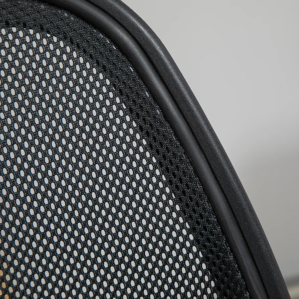 Ergonomische bureaustoel, draaistoel, tekentafelstoel, verstelbare voetring, tot 120 kg, zwart, 60x56x110 132 cm 9