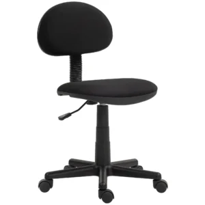Ergonomische bureaustoel, in hoogte verstelbare draaistoel van elastische stof, computerstoel voor studeerkamer zwart 1