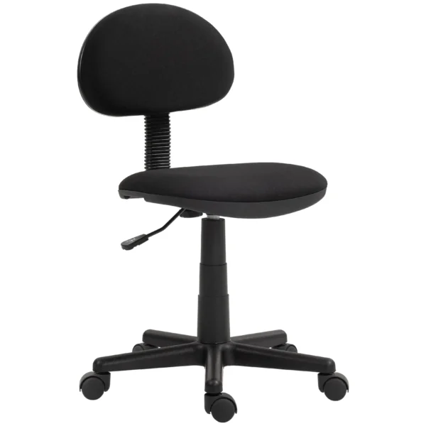 Ergonomische bureaustoel, in hoogte verstelbare draaistoel van elastische stof, computerstoel voor studeerkamer zwart 1