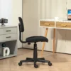 Ergonomische bureaustoel, in hoogte verstelbare draaistoel van elastische stof, computerstoel voor studeerkamer zwart 8