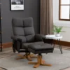 Fauteuil met voetensteun, 145° kanteling, relaxfauteuil met massagefunctie, bruin 2