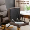 Fauteuil met voetensteun, 145° kanteling, relaxfauteuil met massagefunctie, bruin 7