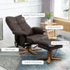 Fauteuil met voetensteun, 145° kanteling, relaxfauteuil met massagefunctie, bruin 8