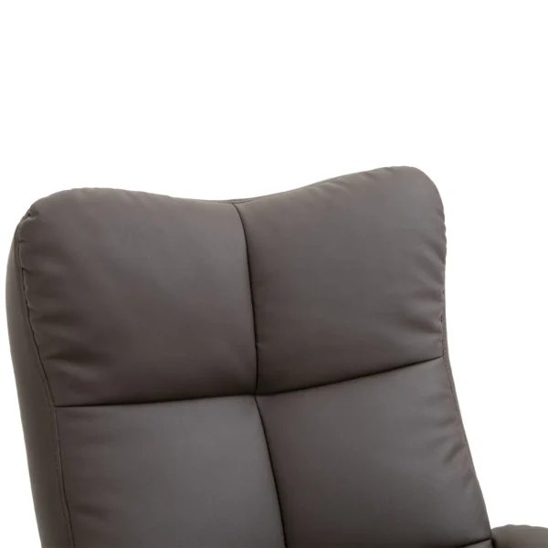 Fauteuil met voetensteun, 145° kanteling, relaxfauteuil met massagefunctie, bruin 9