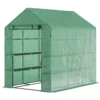 Foliekas begeleidbare kas met 8 planken en deur, groen, 214x143x195cm voor plantenliefhebbers 1
