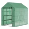 Foliekas begeleidbare kas met 8 planken en deur, groen, 214x143x195cm voor plantenliefhebbers 1