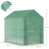Foliekas begeleidbare kas met 8 planken en deur, groen, 214x143x195cm voor plantenliefhebbers 4