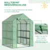 Foliekas begeleidbare kas met 8 planken voor tomaten, staal & pe kunststof, groen, met deur voor optimale plantenverzorging 6