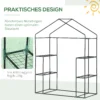 Foliekas bevaarbaar tuinhuisje met 6 planken, broeikas voor planten, met oprolbare ingang, groen 8