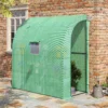 Foliekas kweekkas 200 x 100 x 215 cm met 2 deuren, uv bescherming, staal & pe voor plantenkweek, groen 2