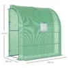 Foliekas kweekkas 200 x 100 x 215 cm met 2 deuren, uv bescherming, staal & pe voor plantenkweek, groen 4
