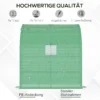 Foliekas kweekkas 200 x 100 x 215 cm met 2 deuren, uv bescherming, staal & pe voor plantenkweek, groen 5