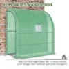 Foliekas kweekkas 200 x 100 x 215 cm met 2 deuren, uv bescherming, staal & pe voor plantenkweek, groen 6
