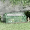 Foliekas met venster, kweekkas, tomatenkas, kweekbed 180 x 90 x 70 cm groen 2