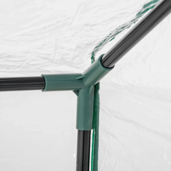 Foliekas met venster, pvc broeikas 120x60x60 cm, transparant tomatenhuis & kweekbed voor planten 9