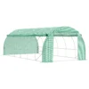 Foliekas polytunnel 6x3x2m met uv bescherming, beloopbaar, oprolbare stalen buisafdekkingen, groen 1