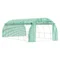 Foliekas polytunnel 6x3x2m met uv bescherming, beloopbaar, oprolbare stalen buisafdekkingen, groen 1