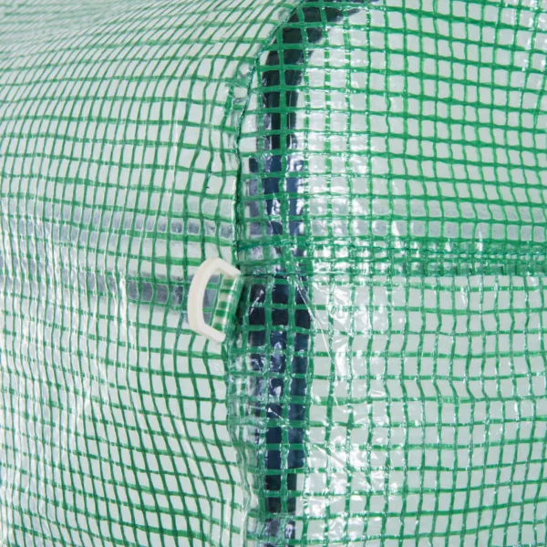 Foliekas polytunnel 6x3x2m met uv bescherming, beloopbaar, oprolbare stalen buisafdekkingen, groen 10