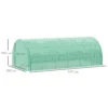 Foliekas polytunnel 6x3x2m met uv bescherming, beloopbaar, oprolbare stalen buisafdekkingen, groen 4