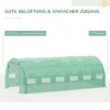 Foliekas polytunnel 6x3x2m met uv bescherming, beloopbaar, oprolbare stalen buisafdekkingen, groen 6