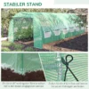 Foliekas polytunnel 6x3x2m met uv bescherming, beloopbaar, oprolbare stalen buisafdekkingen, groen 8