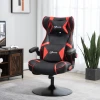 Gamingstoel in hoogte verstelbaar met kantelfunctie ergonomisch, luidspreker, lenden en neksteun van kunstleer 2