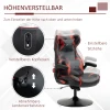 Gamingstoel in hoogte verstelbaar met kantelfunctie ergonomisch, luidspreker, lenden en neksteun van kunstleer 6