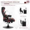 Gamingstoel in hoogte verstelbaar met kantelfunctie ergonomisch, luidspreker, lenden en neksteun van kunstleer 8