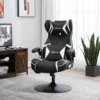 Gamingstoel met kantelfunctie, in hoogte verstelbare bureaustoel, ergonomische computerstoel met luidspreker, lenden en neksteun 2