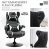 Gamingstoel met kantelfunctie, in hoogte verstelbare bureaustoel, ergonomische computerstoel met luidspreker, lenden en neksteun 5