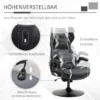 Gamingstoel met kantelfunctie, in hoogte verstelbare bureaustoel, ergonomische computerstoel met luidspreker, lenden en neksteun 6
