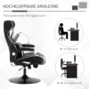 Gamingstoel met kantelfunctie, in hoogte verstelbare bureaustoel, ergonomische computerstoel met luidspreker, lenden en neksteun 8