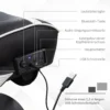 Gamingstoel met kantelfunctie, in hoogte verstelbare bureaustoel, ergonomische computerstoel met luidspreker, lenden en neksteun 9