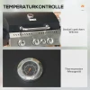 Gasgrill 3 kw 3+1 brander bbq grillwagen van roestvrij staal incl zijbrander thermometer grillrooster kookplaat flesopener zijplanken gas grill voor balkon camping 123 x 52 x 101cm 6