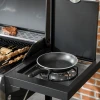 Gasgrill 3 kw 3+1 brander bbq grillwagen van roestvrij staal incl zijbrander thermometer grillrooster kookplaat flesopener zijplanken gas grill voor balkon camping 123 x 52 x 101cm 9