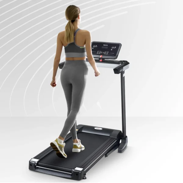 Gemotoriseerde opvouwbare loopband 12 programma's mobiele telefoonhouder 100kg draagvermogen 2