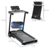 Gemotoriseerde opvouwbare loopband 12 programma's mobiele telefoonhouder 100kg draagvermogen 4