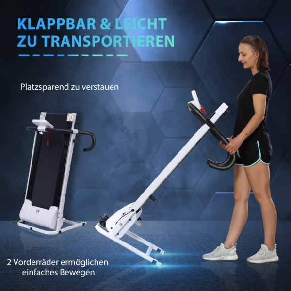 Gemotoriseerde opvouwbare loopband 12 programma's mobiele telefoonhouder 100kg draagvermogen 7