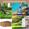 Gereedschapshuis kopen, 340 x 386 x 200 cm, met vloerplaat, gereedschapsschuur, tuinhuis, tuin schuur, metaal, bruin 7