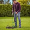 Grasbeluchter beluchter voor gras 30cm breedte handmatige grasbeluchter met antislip handvat, tuingereedschap bodemrail, verticuteermachine grasvogel, bodem ventilatie grasverzorging voor tuinen hofjes 2
