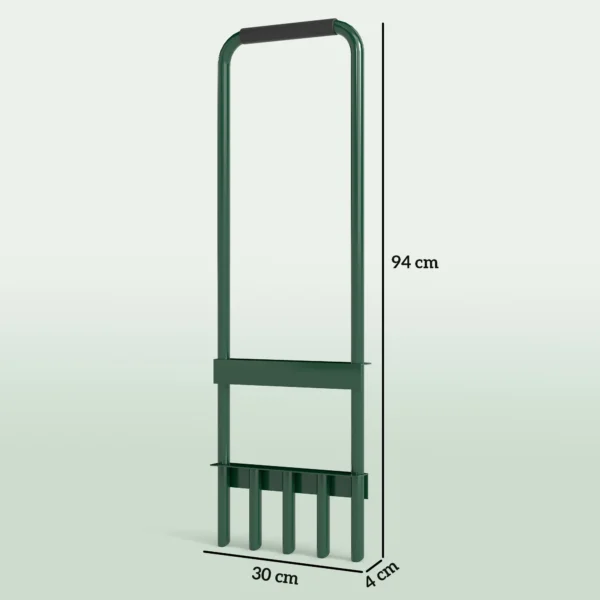 Grasbeluchter beluchter voor gras 30cm breedte handmatige grasbeluchter met antislip handvat, tuingereedschap bodemrail, verticuteermachine grasvogel, bodem ventilatie grasverzorging voor tuinen hofjes 4