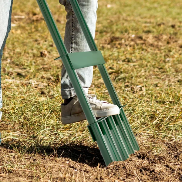 Grasbeluchter beluchter voor gras 30cm breedte handmatige grasbeluchter met antislip handvat, tuingereedschap bodemrail, verticuteermachine grasvogel, bodem ventilatie grasverzorging voor tuinen hofjes 9
