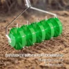 Grasbeluchter beluchter voor gras 45cm breedte handmatige grasbeluchter met 30 ijzeren spikes tuingereedschap bodemrail stopkern, verticuteermachine grasvogel, grasverzorging voor werven gras 5