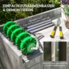 Grasbeluchter beluchter voor gras 45cm breedte handmatige grasbeluchter met 30 ijzeren spikes tuingereedschap bodemrail stopkern, verticuteermachine grasvogel, grasverzorging voor werven gras 6