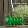 Grasbeluchter beluchter voor gras 45cm breedte handmatige grasbeluchter met 30 ijzeren spikes tuingereedschap bodemrail stopkern, verticuteermachine grasvogel, grasverzorging voor werven gras 7
