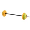 Halterset 20kg halterset van metaal korte halters met verbindingsbuis antislip handvat lange halters workout halter gewichten dumbbell set voor thuis 1