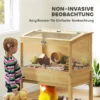 Hamsterkooi met 2 verdiepingen, knaagdierkooi, kleine dierenkooi met opklapbaar deksel, grote kleine dierenstal, kooi voor hamsters, dwerg hamsters 83,2 x 50 x 103 cm natuurhout 7